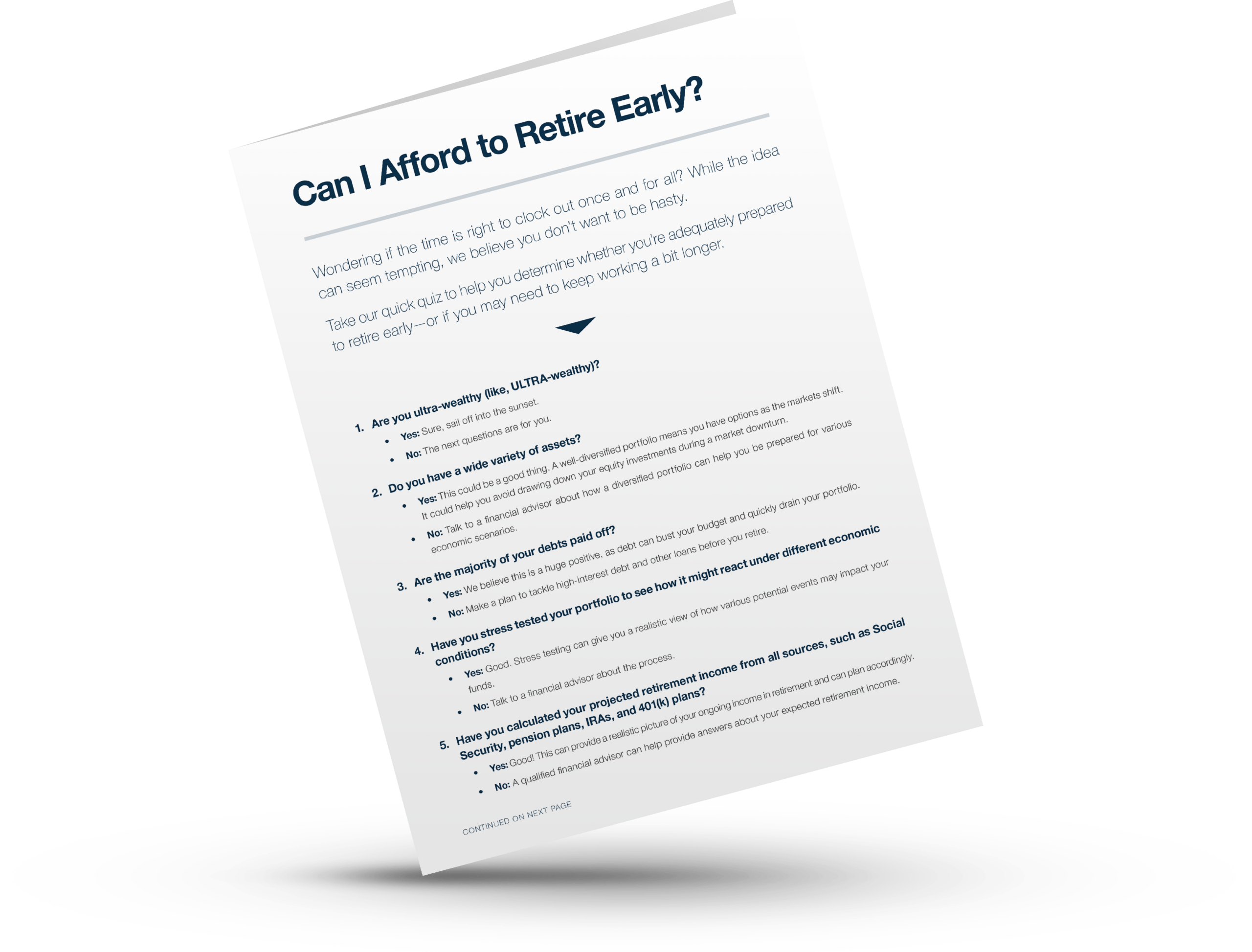 Image of the downloadable quiz: Can I Afford to Retire Early